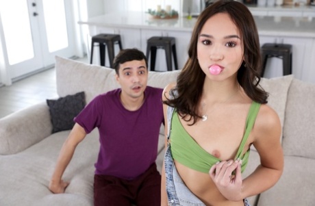Skinny teen Dakota Tyler gets caught having sex with her stepbrother