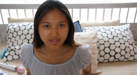 Petite Asian chick May Thai uses different vibrators to make herself cum