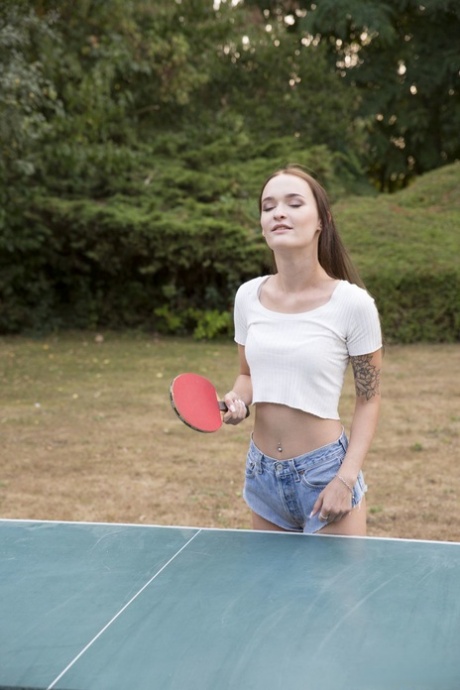 Teens Amaris & Sasha Sparrow get boned by their old table tennis coach
