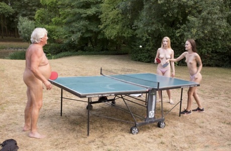 Teens Amaris & Sasha Sparrow get boned by their old table tennis coach