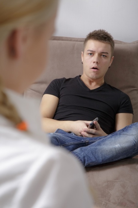 Schoolgirl Chloe gets stripped, analized and jizzed by her cute boyfriend