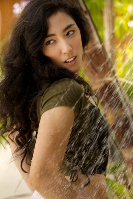 Sexy Asian beauty Crystal Wings exposes her sweet figure and poses in a solo