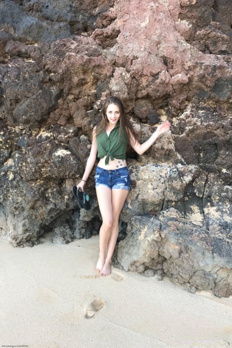 Skinny teen Kyler Quinn flashes her intimate parts in a public compilation