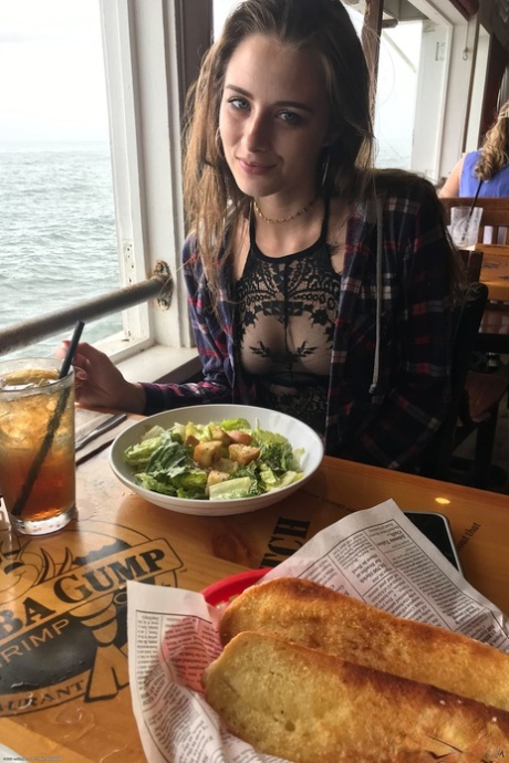 Skinny teen Kyler Quinn flashes her intimate parts in a public compilation