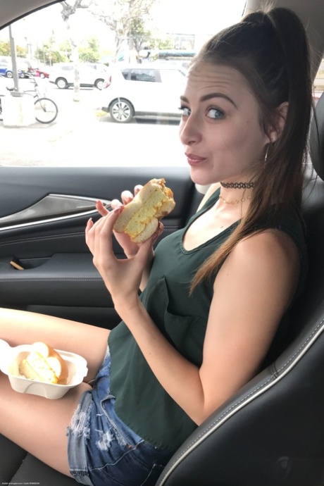 Skinny teen Kyler Quinn flashes her intimate parts in a public compilation