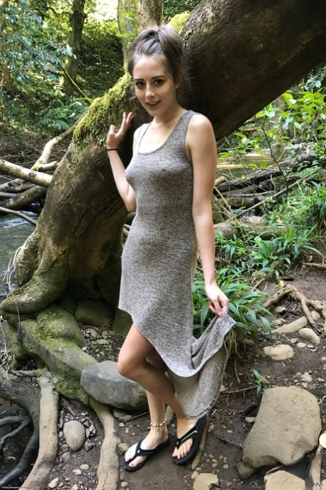 Skinny teen Kyler Quinn flashes her intimate parts in a public compilation