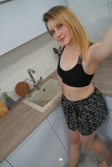 Sexy amateur nurse stripping and posing naked in her own solo compilation