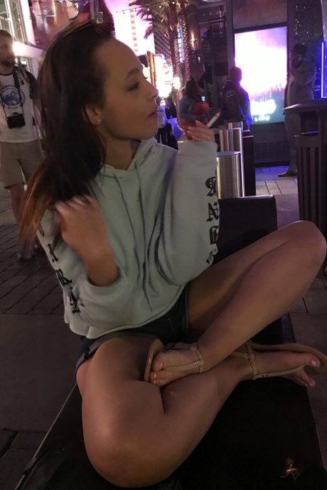 Colombian girlfriend Emily Cash flaunts her sexy feet in her solo compilation