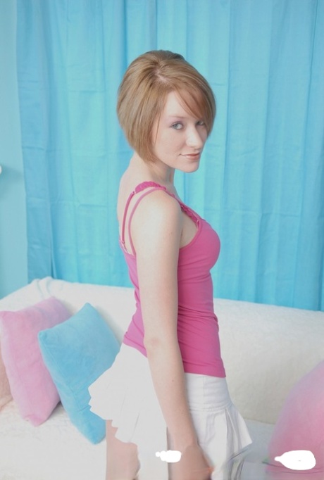 Redheaded teen Faith Daniels welcomes a BBC into her pussy and tastes jizz