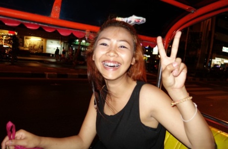 Asian girl Fa shows off her skinny naked body & enjoys some POV sex
