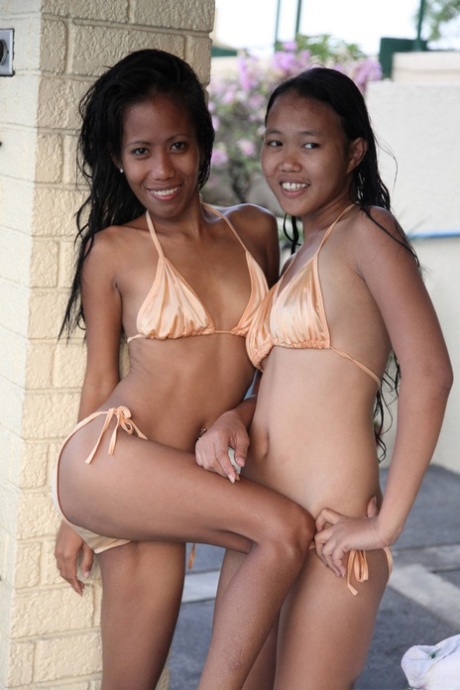 Beautiful Filipinas Jeremay & Mayka sharing a fat boner in a POV 3some