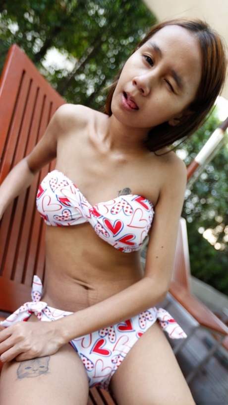 Sweet amateur Asian babe Puy B undresses and gets dicked hard in POV