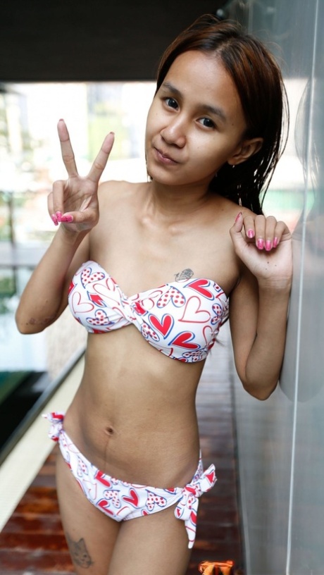 Sweet amateur Asian babe Puy B undresses and gets dicked hard in POV
