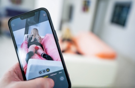 Slim blonde teen Britt Blair exposes her titties and gets rammed in POV action